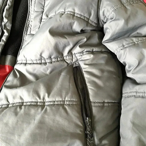 Protection System Hooded Gray/Red Jacket Performance Outerwear Boys Size 10-12 - Picture 10 of 13
